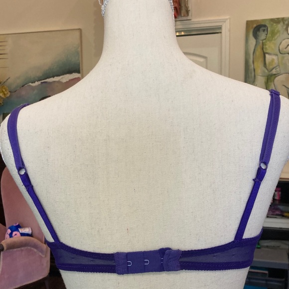 EUC Lily of France 36C Purple Lace Underwire Bra - Picture 6 of 6